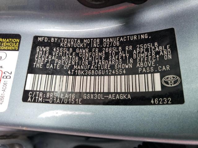 Photo 11 VIN: 4T1BK36B06U124554 - TOYOTA AVALON 