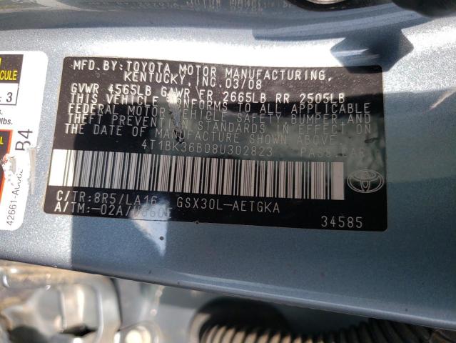 Photo 11 VIN: 4T1BK36B08U302823 - TOYOTA AVALON XL 