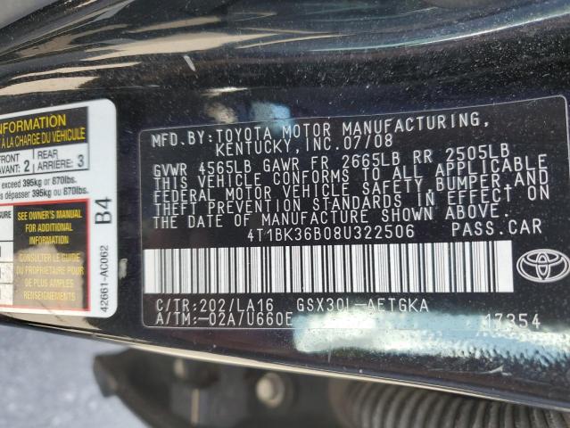 Photo 11 VIN: 4T1BK36B08U322506 - TOYOTA AVALON XL 