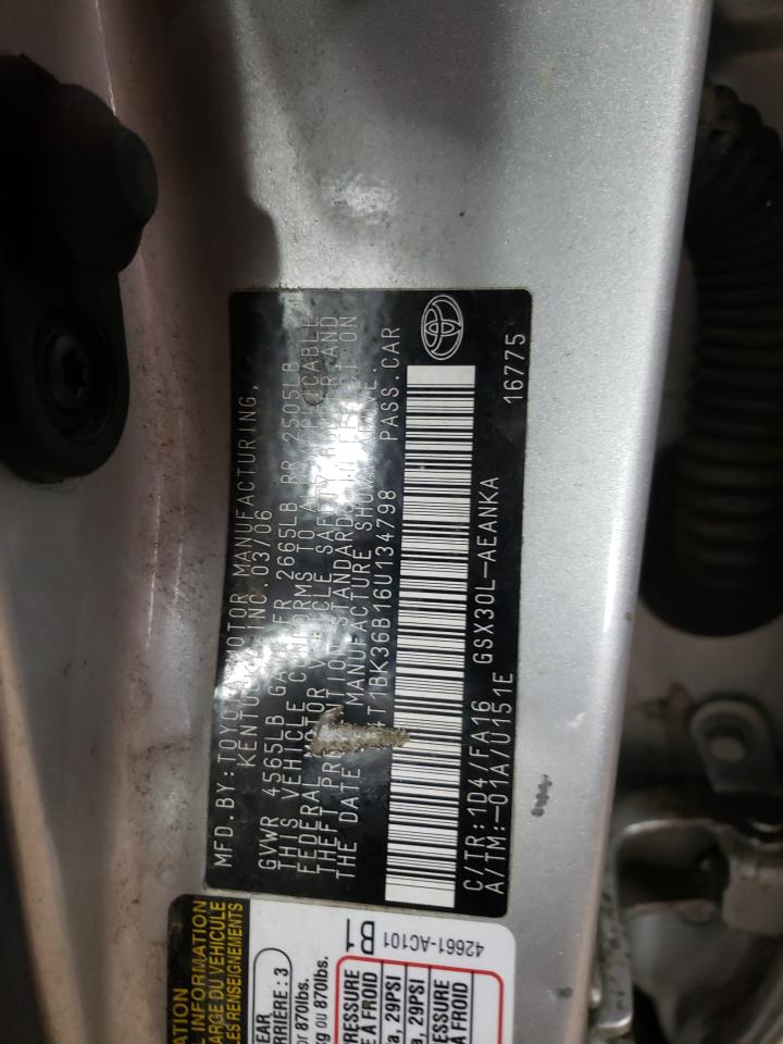 Photo 12 VIN: 4T1BK36B16U134798 - TOYOTA AVALON 