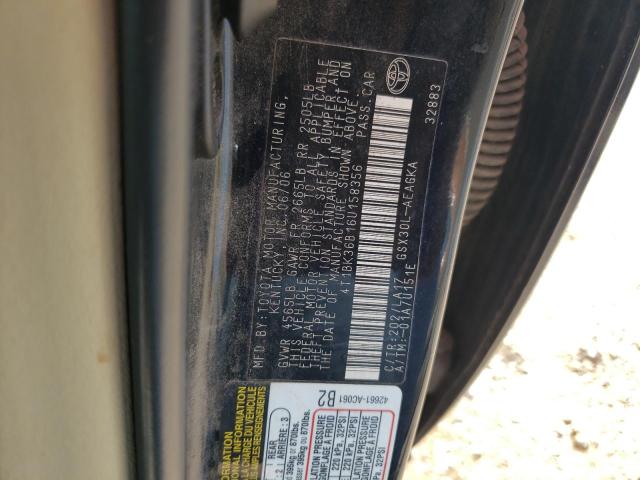 Photo 11 VIN: 4T1BK36B16U158356 - TOYOTA AVALON 