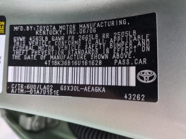 Photo 12 VIN: 4T1BK36B16U161628 - TOYOTA AVALON XL 