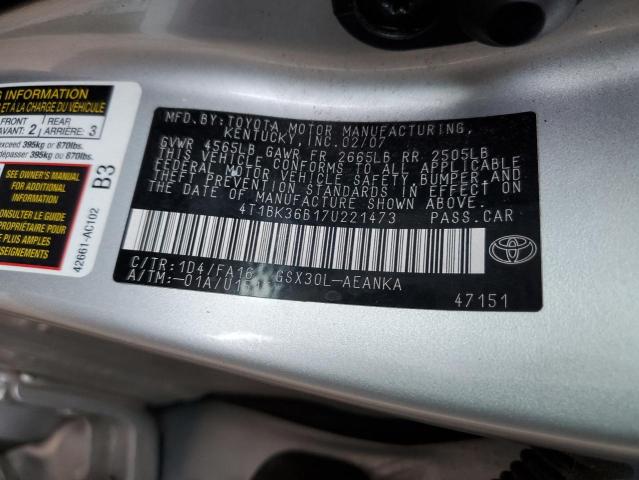 Photo 11 VIN: 4T1BK36B17U221473 - TOYOTA AVALON 