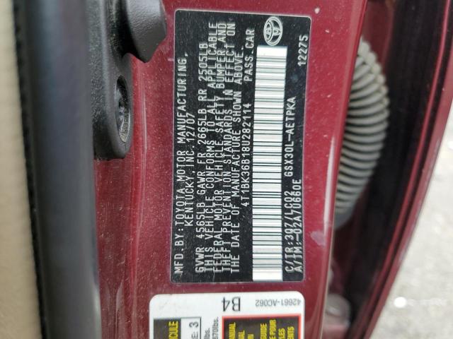 Photo 11 VIN: 4T1BK36B18U282114 - TOYOTA AVALON XL 