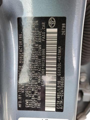 Photo 11 VIN: 4T1BK36B18U286986 - TOYOTA AVALON 