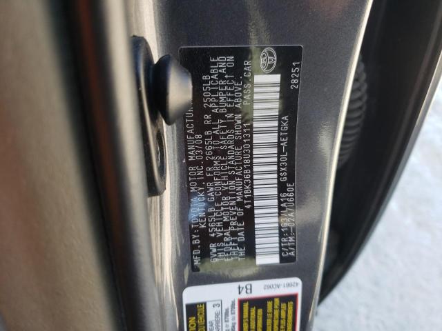 Photo 11 VIN: 4T1BK36B18U301311 - TOYOTA AVALON 