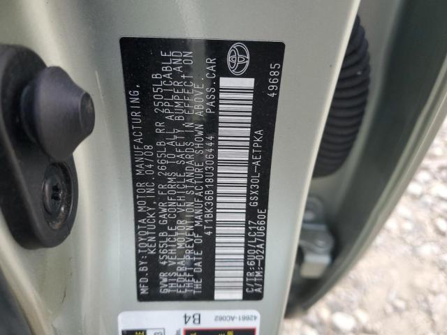 Photo 11 VIN: 4T1BK36B18U306444 - TOYOTA AVALON 