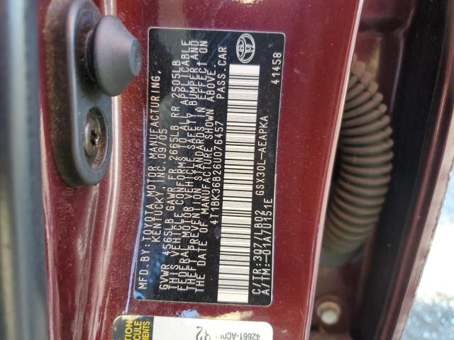 Photo 11 VIN: 4T1BK36B26U076457 - TOYOTA AVALON XL 