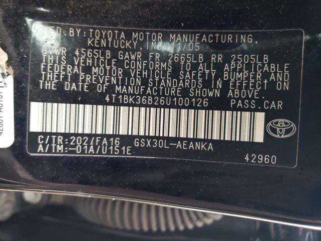 Photo 11 VIN: 4T1BK36B26U100126 - TOYOTA AVALON 