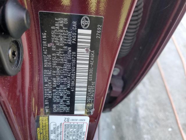 Photo 12 VIN: 4T1BK36B26U156728 - TOYOTA AVALON XL 