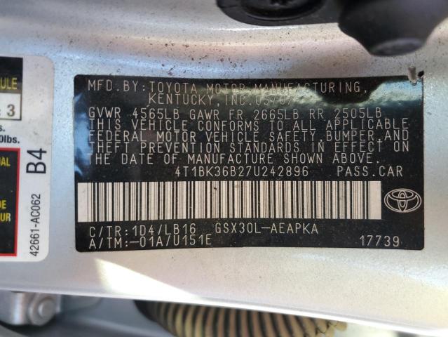 Photo 12 VIN: 4T1BK36B27U242896 - TOYOTA AVALON 