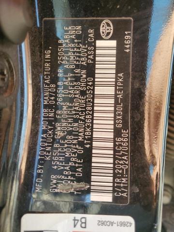 Photo 11 VIN: 4T1BK36B28U305240 - TOYOTA AVALON 