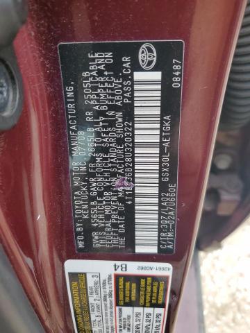 Photo 11 VIN: 4T1BK36B28U320322 - TOYOTA AVALON XL 