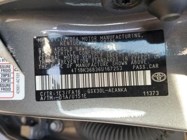 Photo 11 VIN: 4T1BK36B36U167253 - TOYOTA AVALON XL 