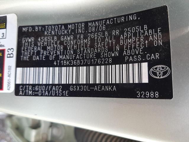 Photo 9 VIN: 4T1BK36B37U176228 - TOYOTA AVALLON 