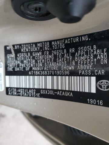 Photo 12 VIN: 4T1BK36B37U190596 - TOYOTA AVALON XL 