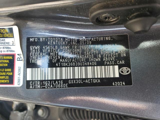 Photo 11 VIN: 4T1BK36B39U348406 - TOYOTA AVALON 