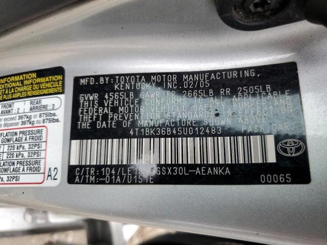 Photo 11 VIN: 4T1BK36B45U012483 - TOYOTA AVALON 