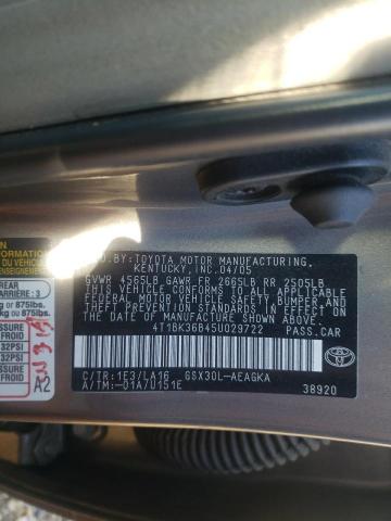 Photo 12 VIN: 4T1BK36B45U029722 - TOYOTA AVALON 