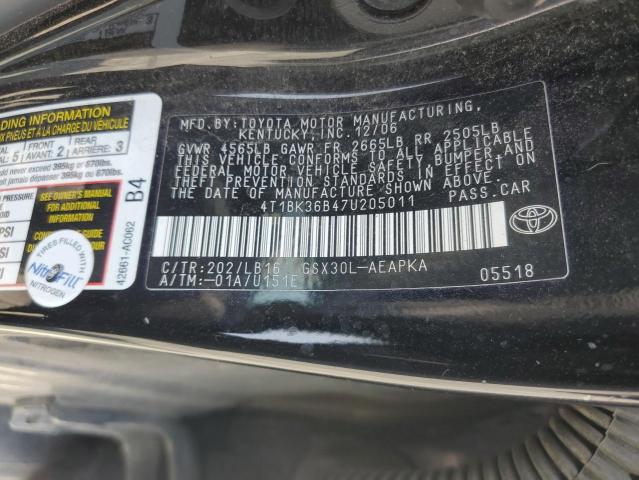 Photo 11 VIN: 4T1BK36B47U205011 - TOYOTA AVALON XL 