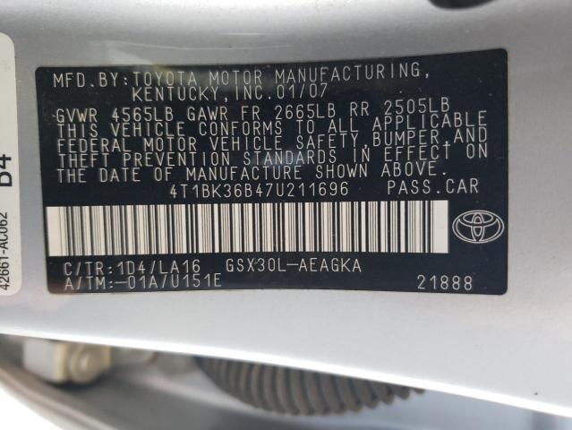 Photo 9 VIN: 4T1BK36B47U211696 - TOYOTA AVALON XL 