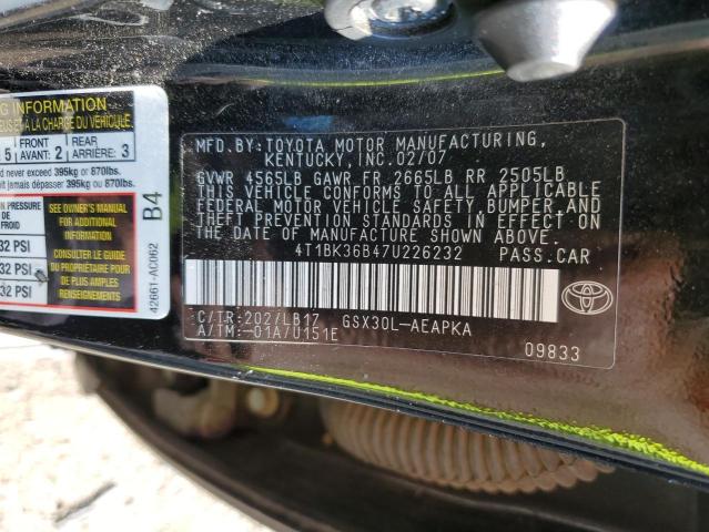 Photo 12 VIN: 4T1BK36B47U226232 - TOYOTA AVALON XL 