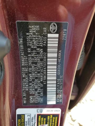 Photo 11 VIN: 4T1BK36B47U230832 - TOYOTA AVALON XL 