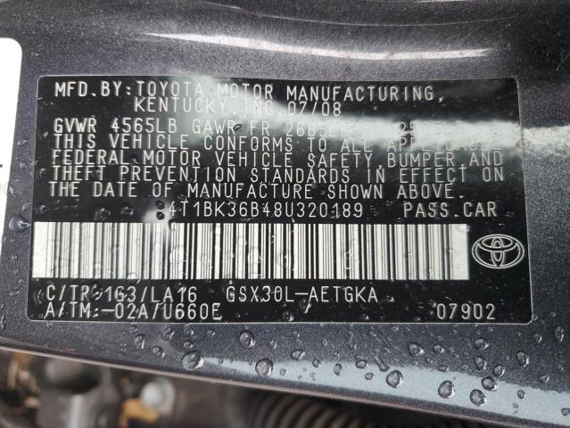 Photo 11 VIN: 4T1BK36B48U320189 - TOYOTA AVALON XL 