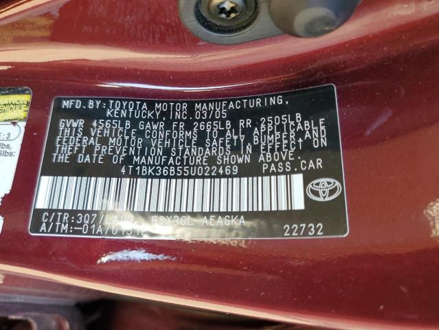 Photo 11 VIN: 4T1BK36B55U022469 - TOYOTA AVALON XL 