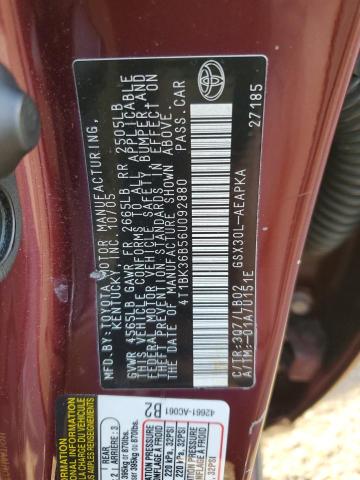 Photo 11 VIN: 4T1BK36B56U092880 - TOYOTA AVALON 