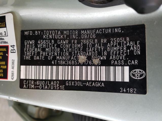 Photo 11 VIN: 4T1BK36B57U176733 - TOYOTA AVALON XL 