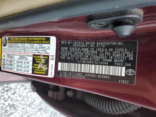 Photo 11 VIN: 4T1BK36B57U219368 - TOYOTA AVALON XL 