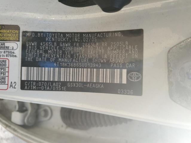 Photo 11 VIN: 4T1BK36B65U013943 - TOYOTA AVALON XL 