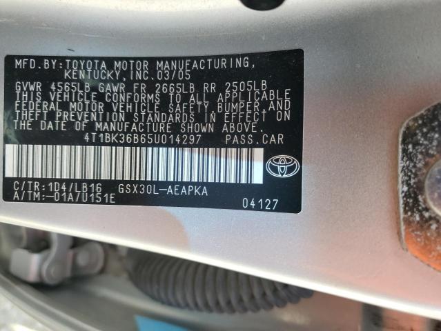 Photo 12 VIN: 4T1BK36B65U014297 - TOYOTA AVALON XL 