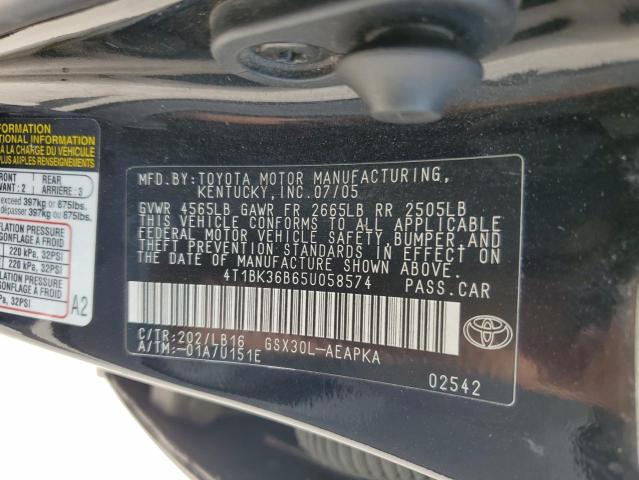 Photo 11 VIN: 4T1BK36B65U058574 - TOYOTA AVALON XL 