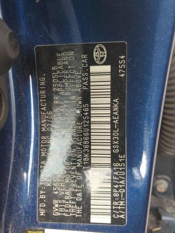 Photo 11 VIN: 4T1BK36B66U125465 - TOYOTA AVALON 