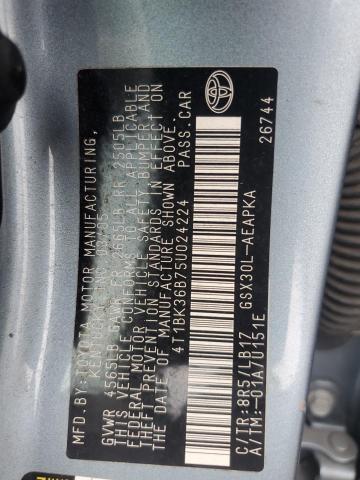 Photo 11 VIN: 4T1BK36B75U024224 - TOYOTA AVALON XL 