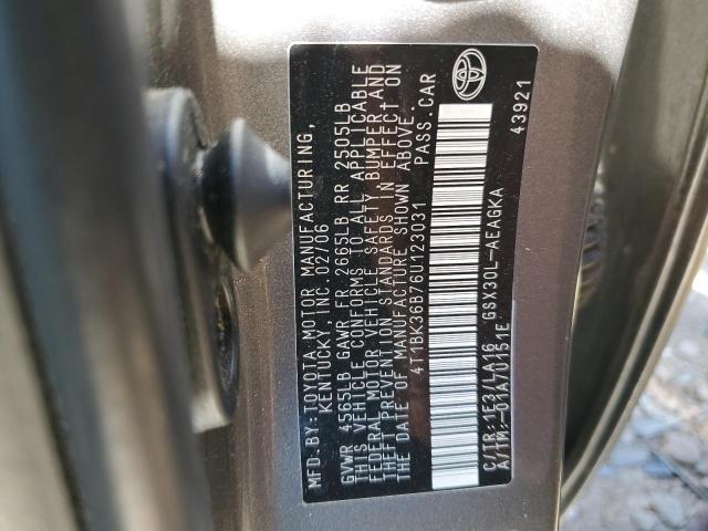 Photo 11 VIN: 4T1BK36B76U123031 - TOYOTA AVALON 