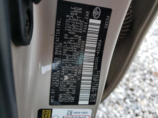 Photo 11 VIN: 4T1BK36B76U139908 - TOYOTA AVALON 