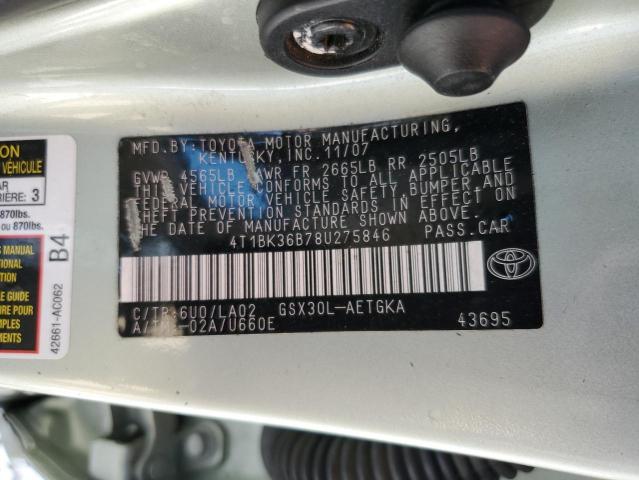 Photo 11 VIN: 4T1BK36B78U275846 - TOYOTA AVALON XL 