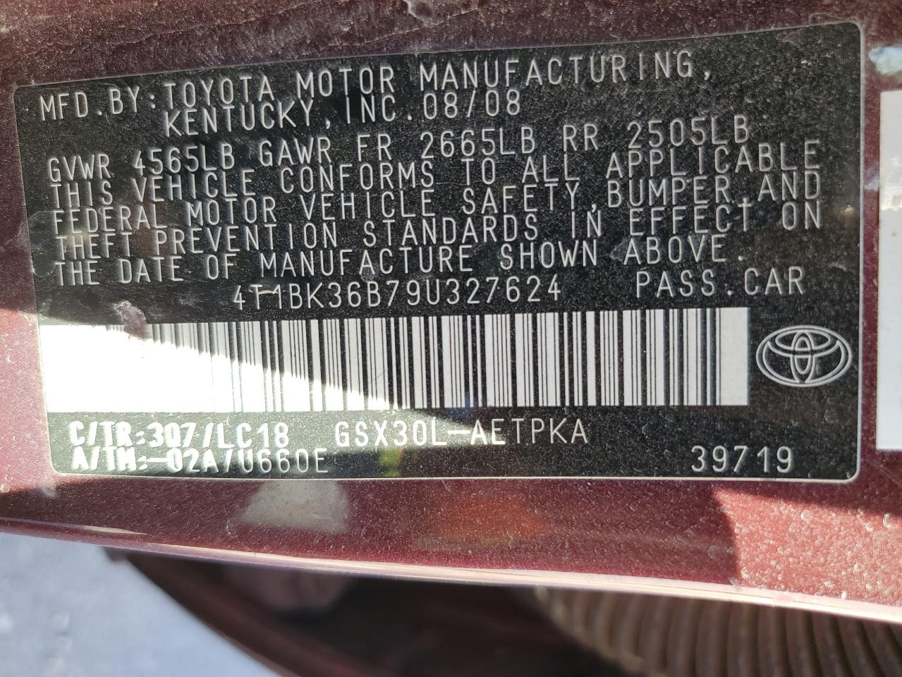 Photo 11 VIN: 4T1BK36B79U327624 - TOYOTA AVALON 