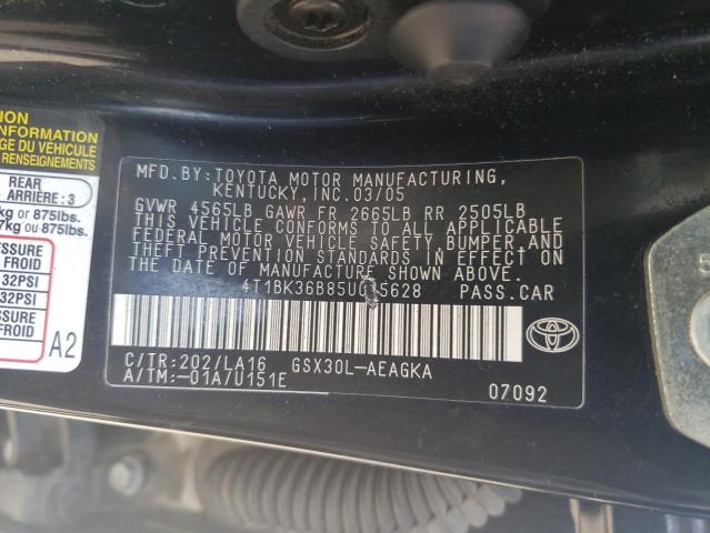 Photo 11 VIN: 4T1BK36B85U015628 - TOYOTA AVALON XL 