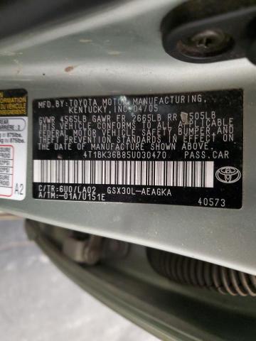 Photo 11 VIN: 4T1BK36B85U030470 - TOYOTA AVALON 