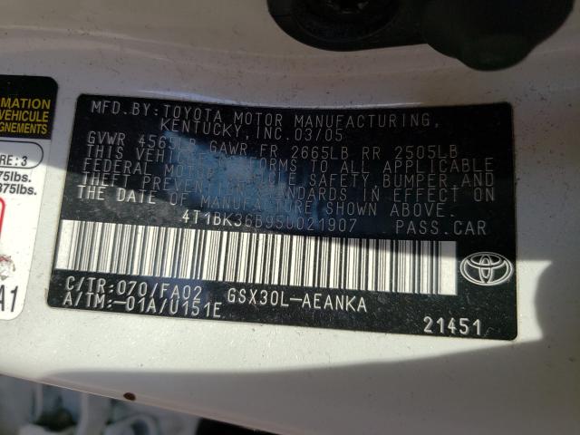 Photo 9 VIN: 4T1BK36B95U021907 - TOYOTA AVALON 