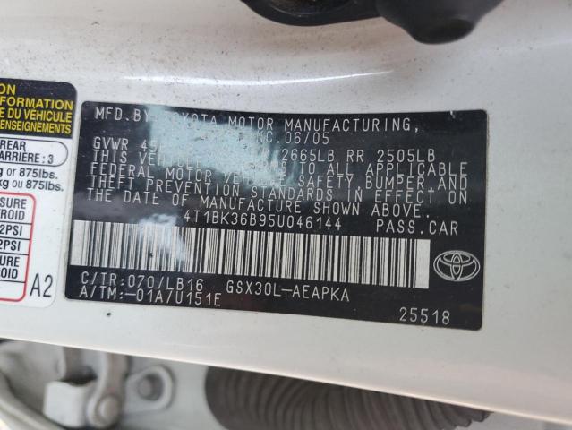 Photo 11 VIN: 4T1BK36B95U046144 - TOYOTA AVALON XL 