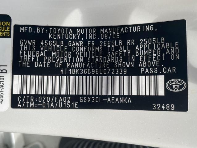 Photo 9 VIN: 4T1BK36B96U072339 - TOYOTA AVALON XL 