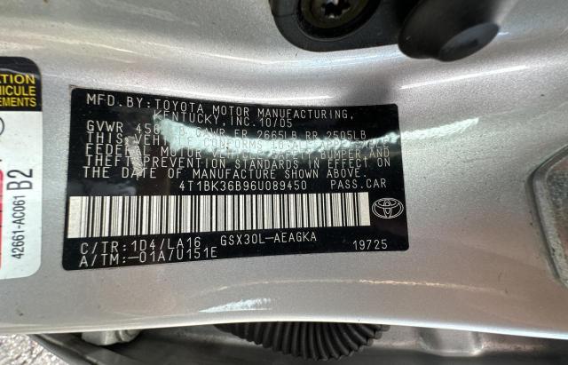 Photo 9 VIN: 4T1BK36B96U089450 - TOYOTA AVALON 