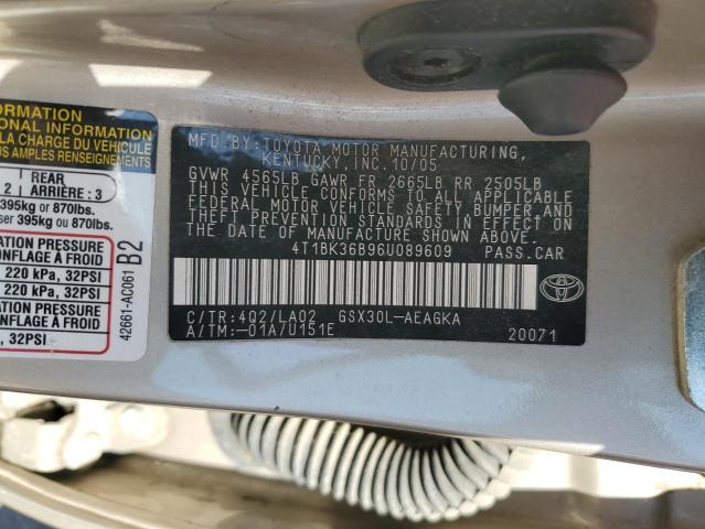 Photo 12 VIN: 4T1BK36B96U089609 - TOYOTA AVALON XL 