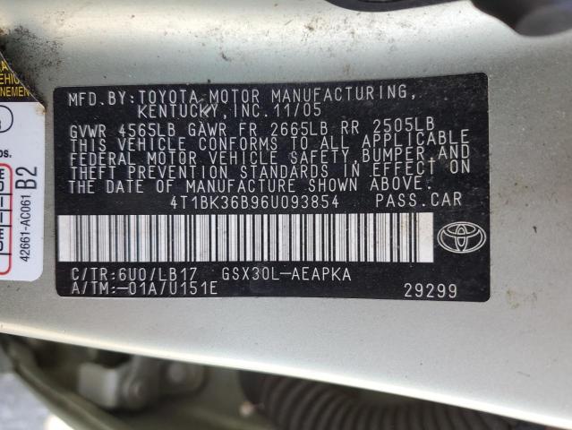 Photo 12 VIN: 4T1BK36B96U093854 - TOYOTA AVALON XL 