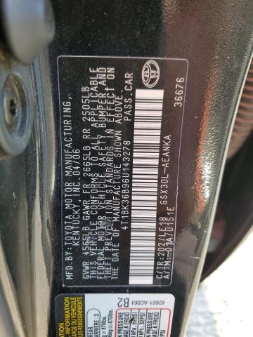 Photo 11 VIN: 4T1BK36B96U143278 - TOYOTA AVALON XL 